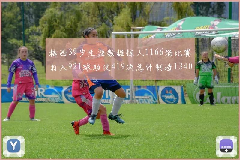 梅西39岁生涯数据惊人1166场比赛打入921球助攻419次总计制造1340粒进球